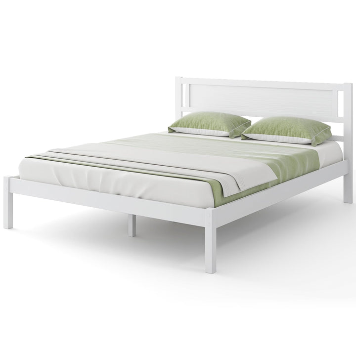 Giantex Wood Full Size Bed Frame with Headboard