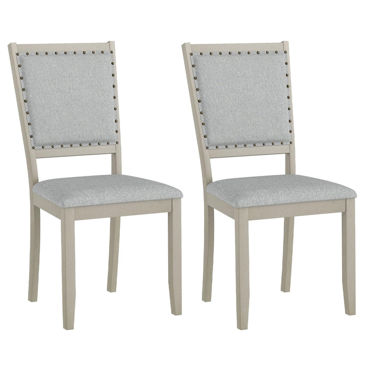 Giantex Dining Chairs Set of 2/4 Fabric Upholstered Kitchen Chairs w/Padded Seat &amp; Back Cushions