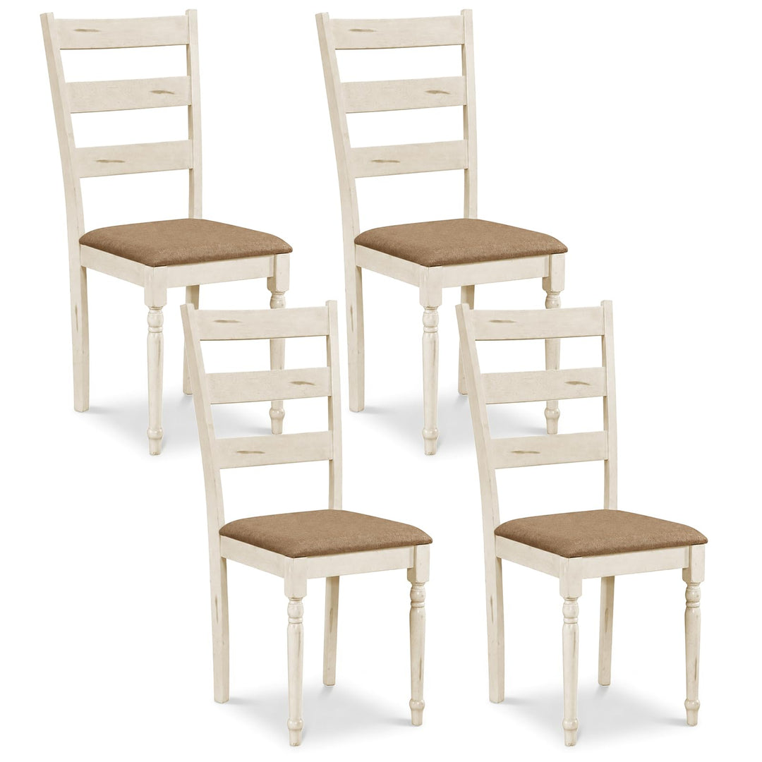 GIANTEX Wood Dining Chairs Set w/Soft Padded Seat &amp; Ergonomic Backrest