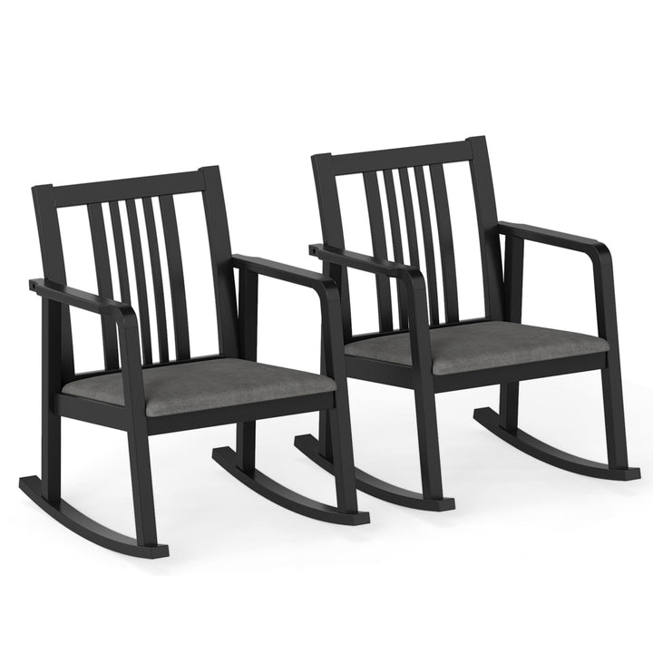 Giantex Rocking Chair with Cushioned Seat for Living Room