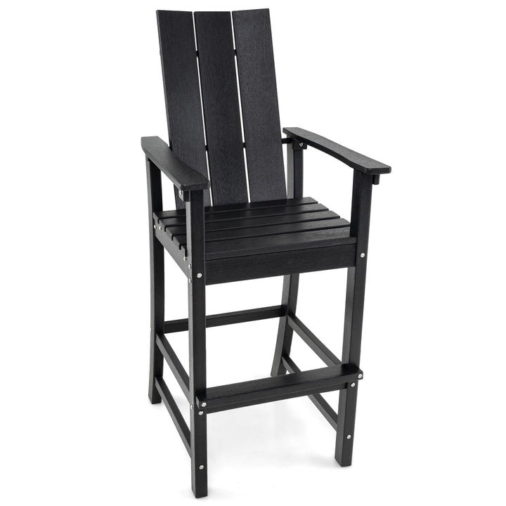 Giantex 52” Tall Adirondack Chair, HDPE Outdoor Bar Stool with Ergonomic Backrest