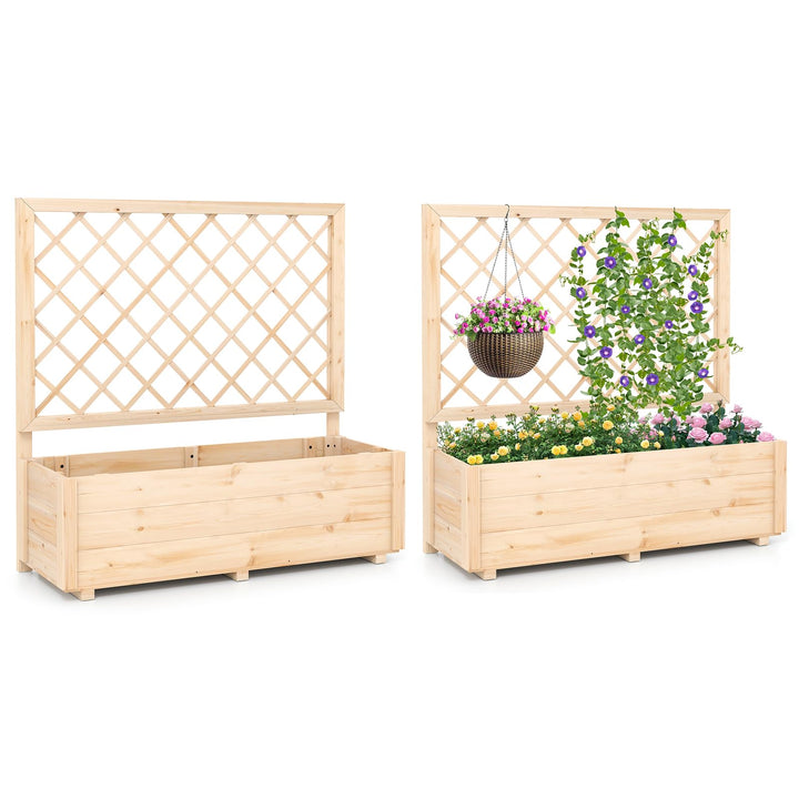 Giantex Raised Garden Bed with Trellis (1/2)