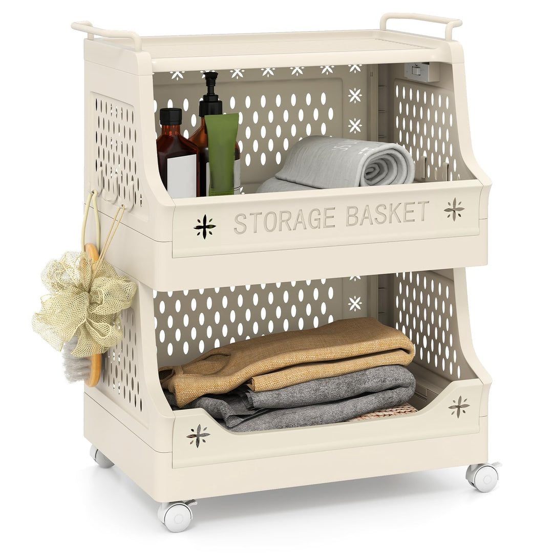 Giantex Rolling Laundry Cart with Wheels