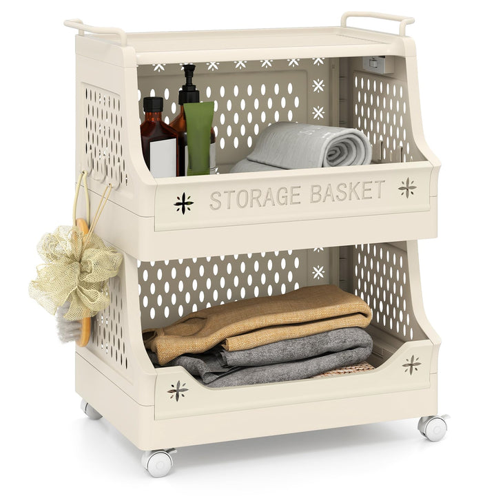 Giantex Rolling Laundry Cart with Wheels