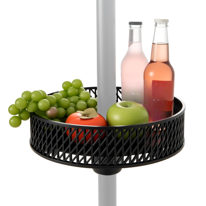 Giantex Portable Outdoor Side Table with Umbrella Hole