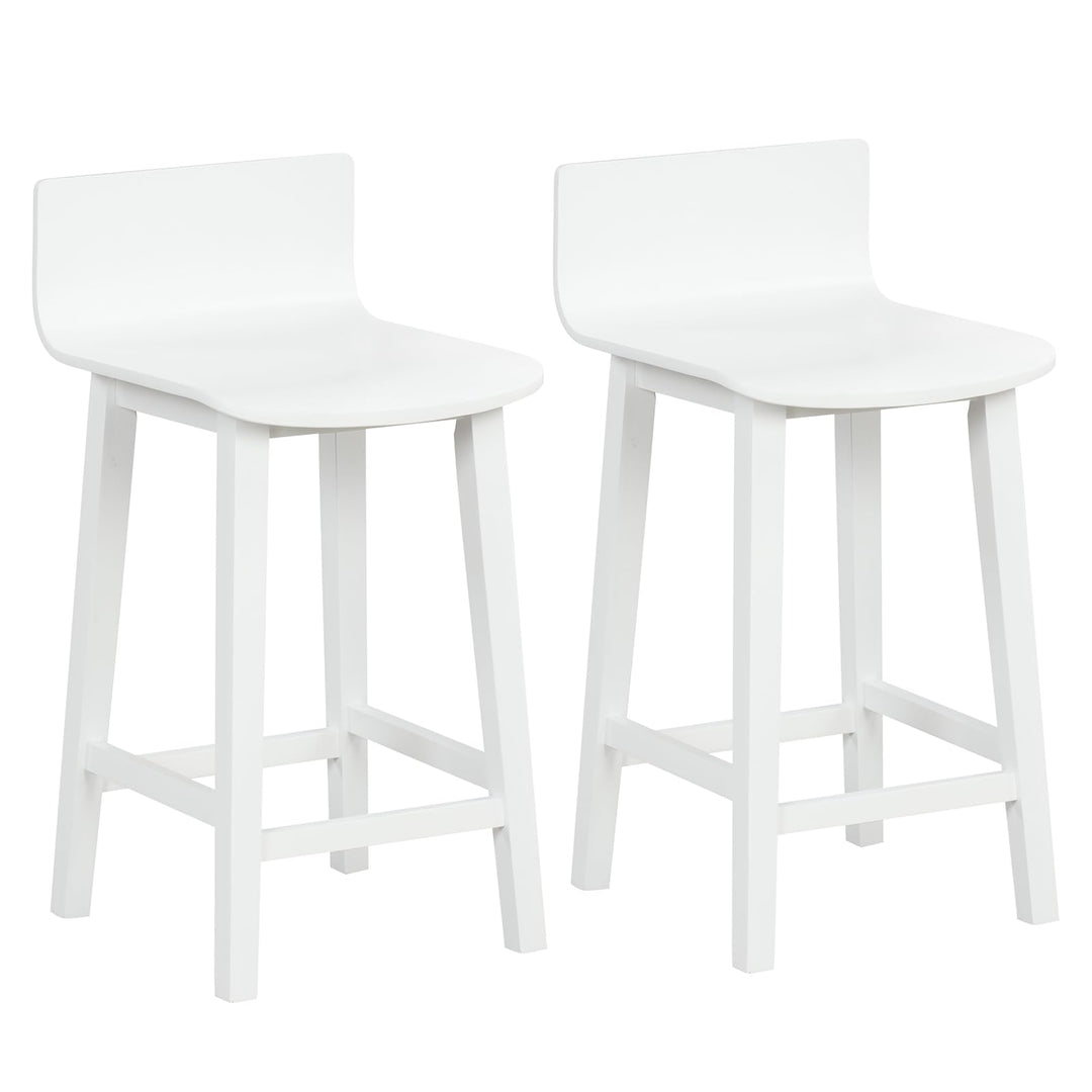 Giantex 2 or 4 Bar Stools Set with Low Back &amp; Footrest