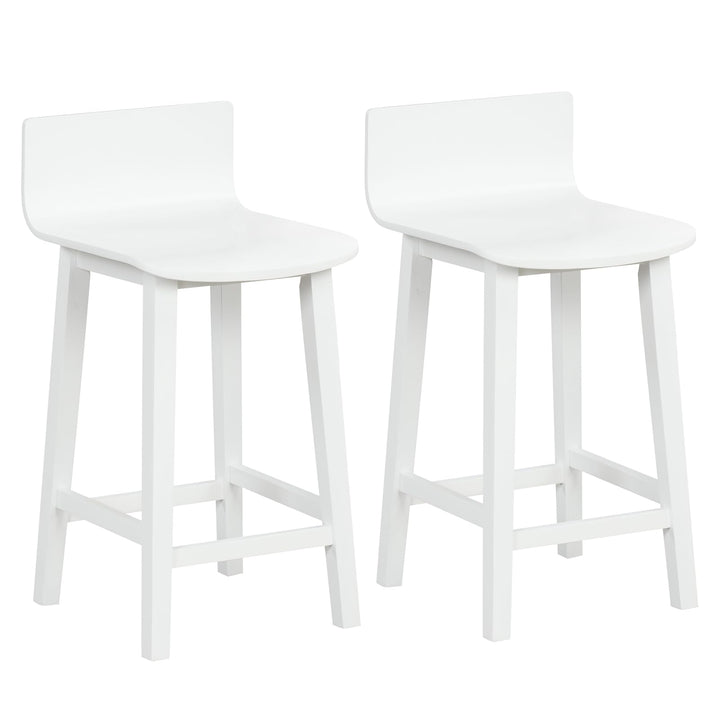 Giantex 2 or 4 Bar Stools Set with Low Back &amp; Footrest