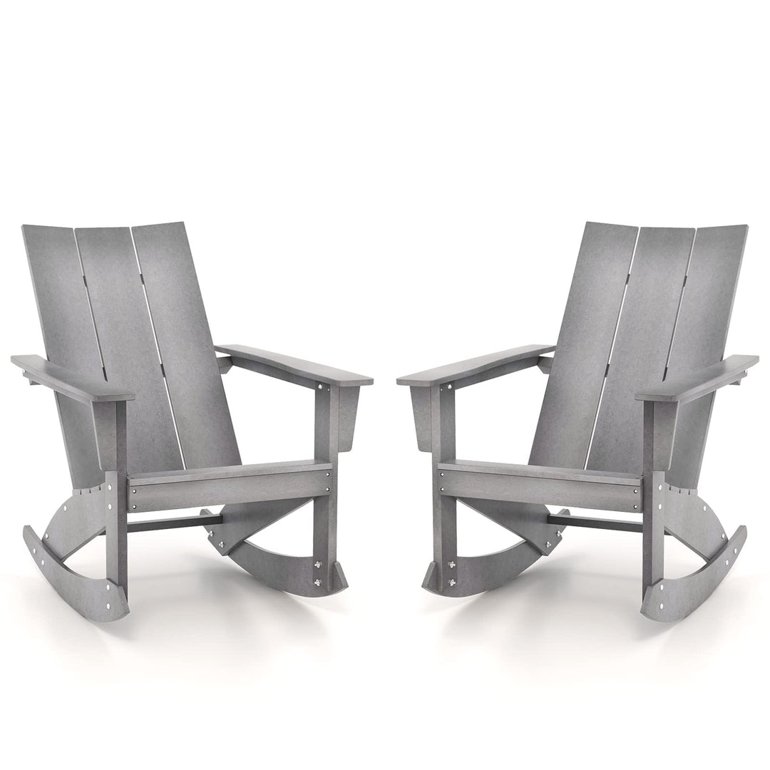 Giantex Outdoor Rocking Chairs for Porch - Waterproof HDPE Adirondack Rocker, 330lbs Weight Capacity