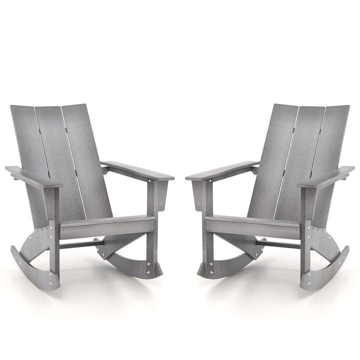 Giantex Outdoor Rocking Chairs for Porch - Waterproof HDPE Adirondack Rocker, 330lbs Weight Capacity