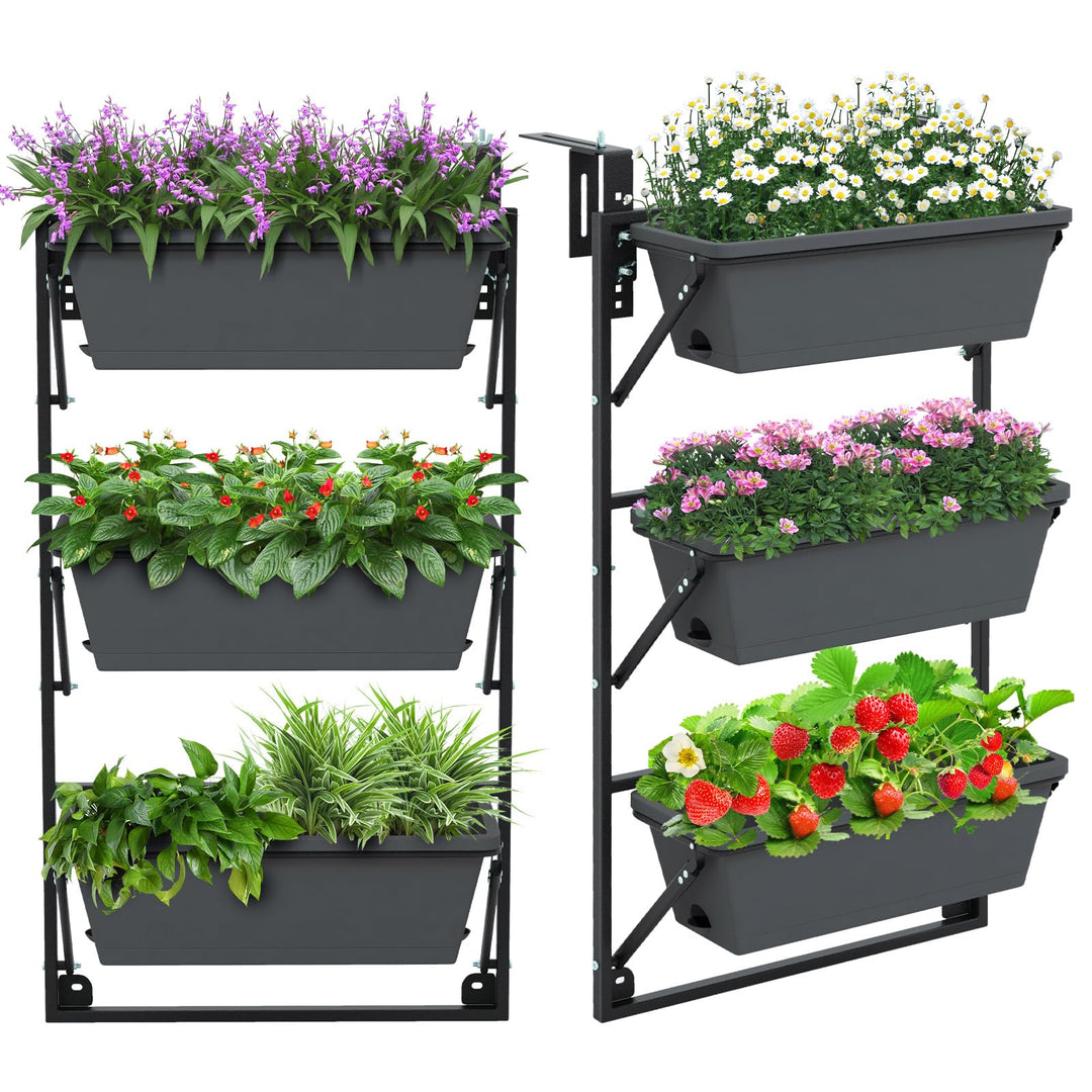 Giantex Vertical Raised Garden Bed, Hanging &amp; Wall-Mounted Planter Garden Boxes