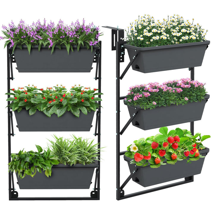 Giantex Vertical Raised Garden Bed, Hanging &amp; Wall-Mounted Planter Garden Boxes