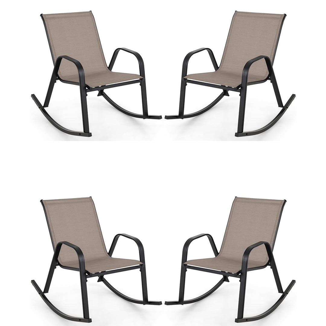 Giantex Outdoor Rocking Chairs , Patio Rocking Chairs w/Breathable Seat &amp; Back
