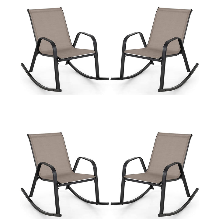Giantex Outdoor Rocking Chairs , Patio Rocking Chairs w/Breathable Seat &amp; Back