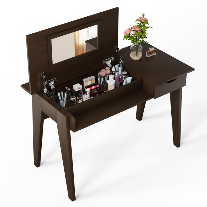 CHARMAID Vanity Table with Flip Top Mirror, 48&