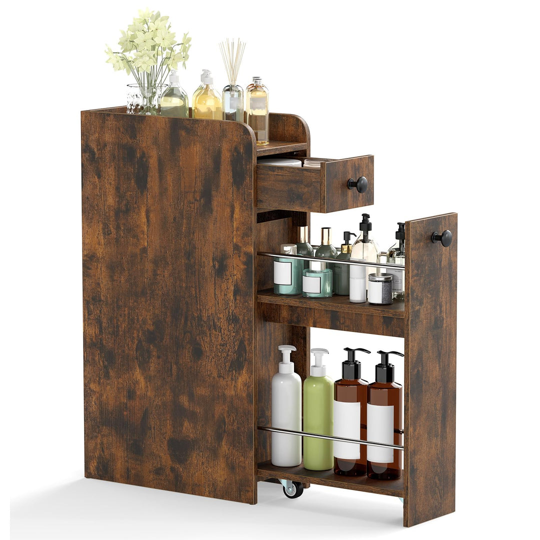 Giantex Slim Bathroom Storage Cabinet for Living Room