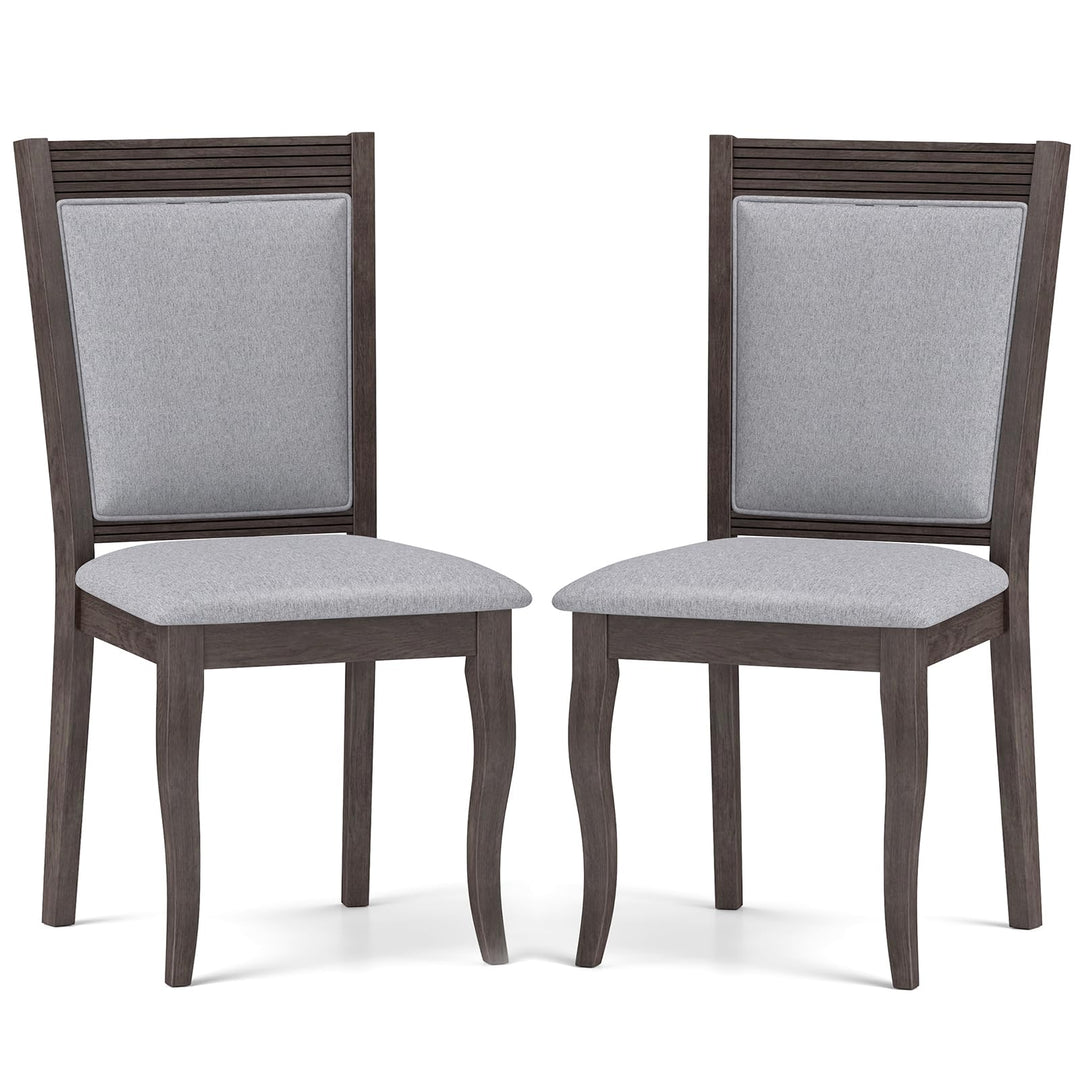 Giantex Wood Dining Chairs Set of 2/4, Farmhouse Upholstered Kitchen Chairs w/Rubber Wood Frame
