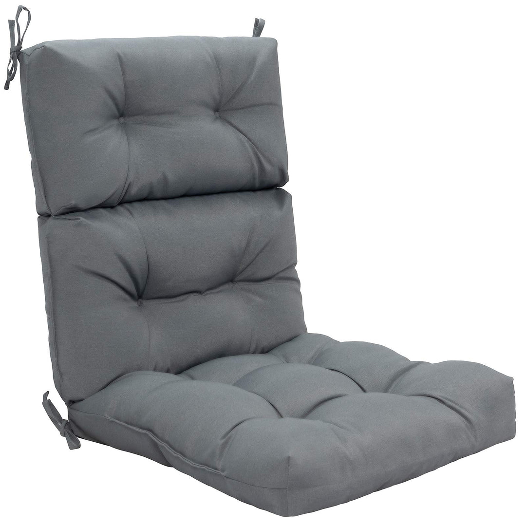 4.5 Inch Thick Outdoor High Back Chair Pads | Tufted Patio Cushion