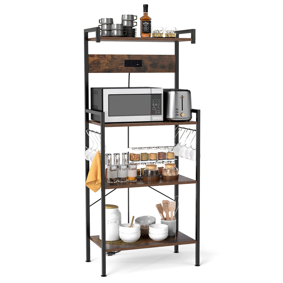 Giantex Bakers Rack with Storage 4 Tiers Shelf
