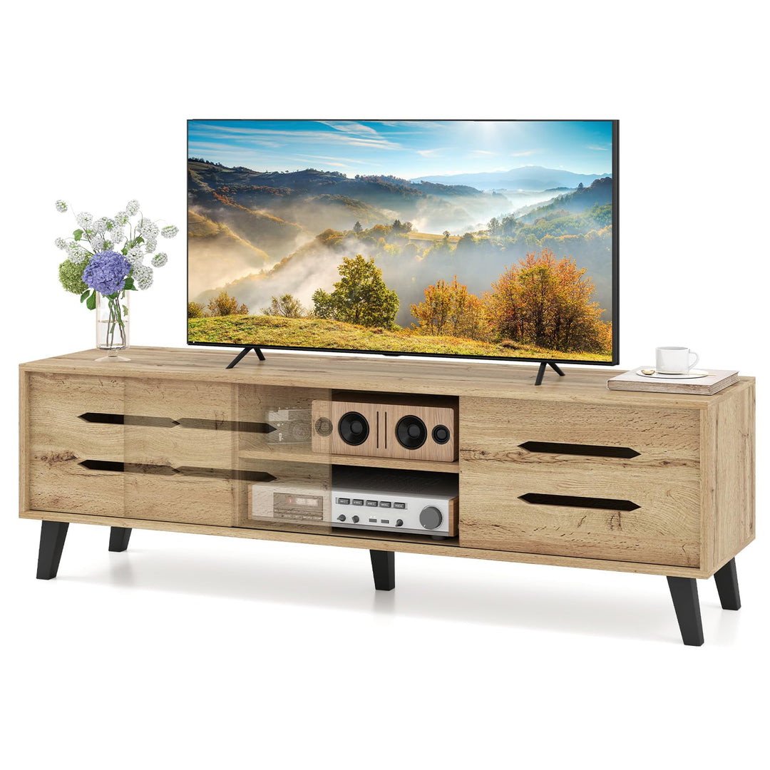 Giantex Mid Century Modern TV Stand for 55-65 Inch TV