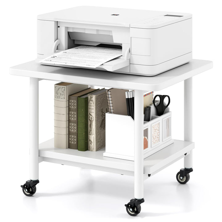 Giantex 2 Tier Mobile Printer Table with Storage Shelf