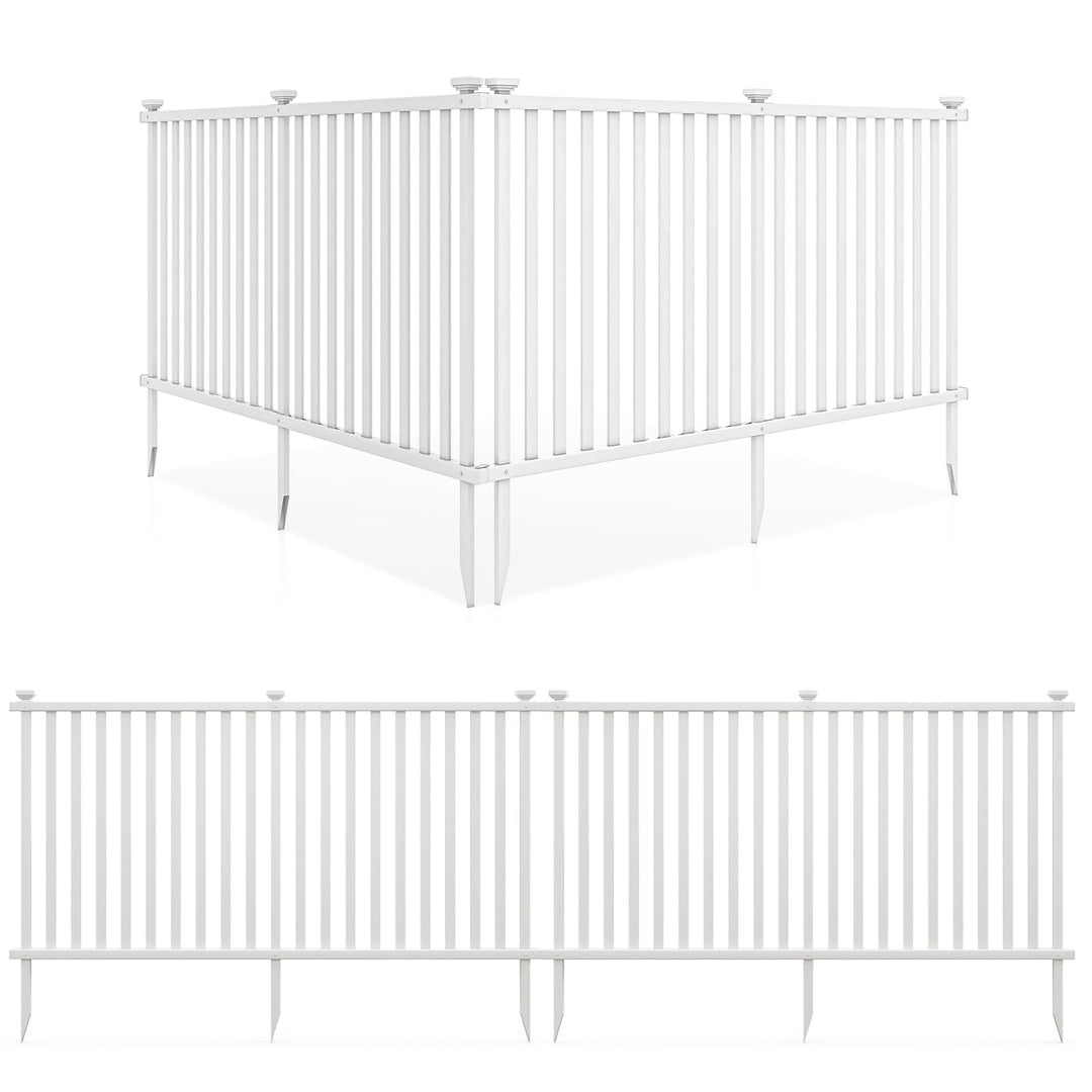Giantex White Picket Fence - 2 Panels, 80&