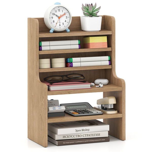 Giantex Desktop Bookshelf | 16.5" Desk Hutch Dorm with Open Cubes