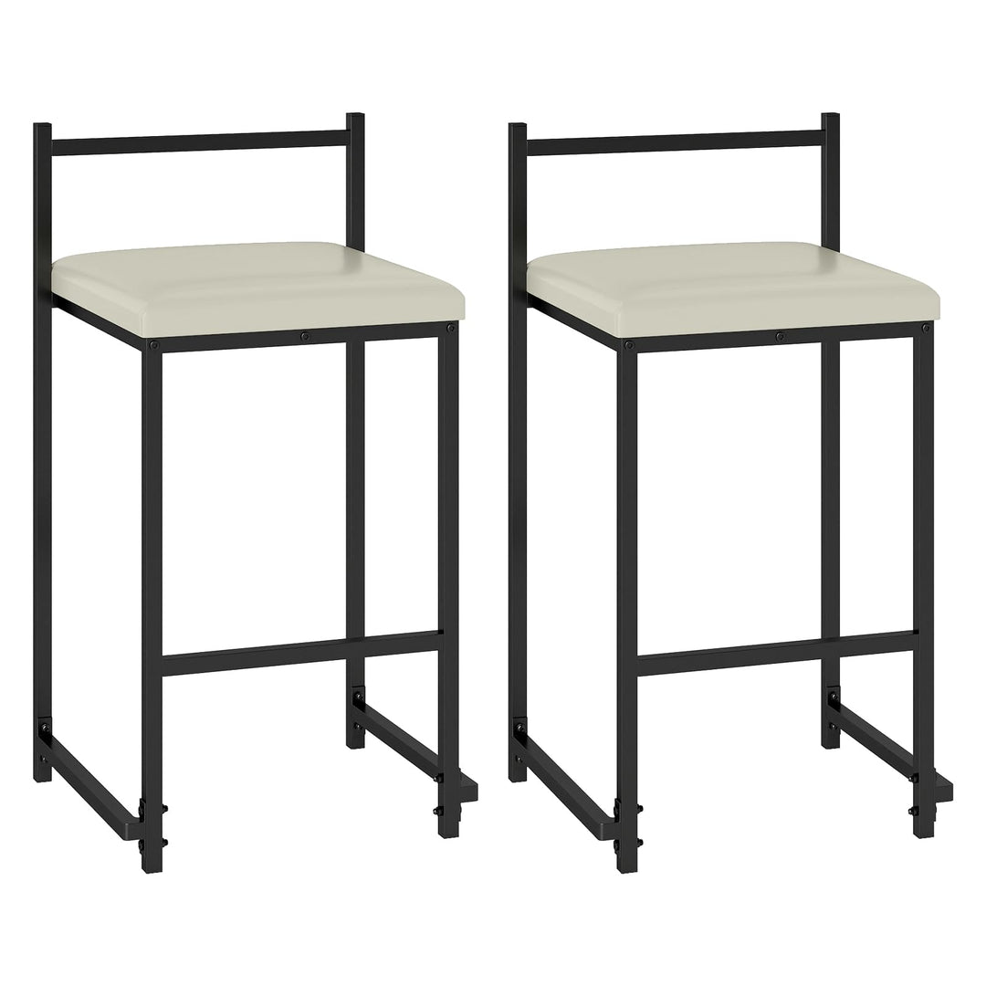 Giantex 26 Inch Modern Metal Bar Stools Set of 2/4 Armless Bar Chairs with Low Back