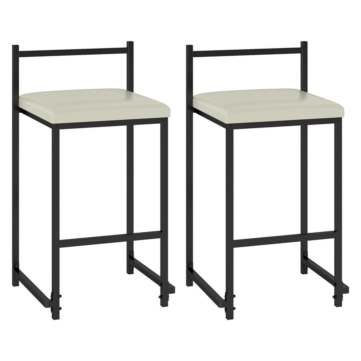 Giantex 26 Inch Modern Metal Bar Stools Set of 2/4 Armless Bar Chairs with Low Back