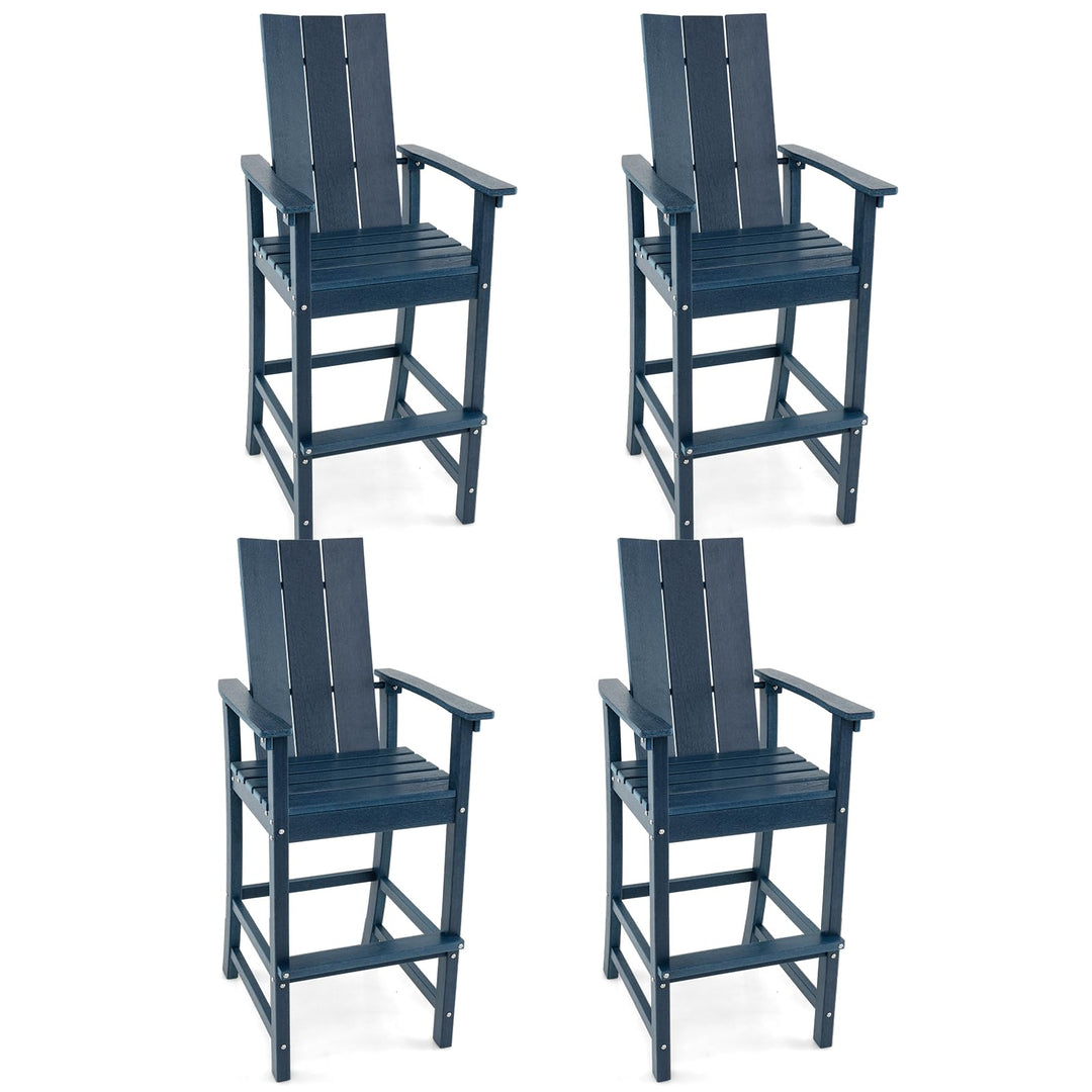 Giantex 52” Tall Adirondack Chair, HDPE Outdoor Bar Stool with Ergonomic Backrest