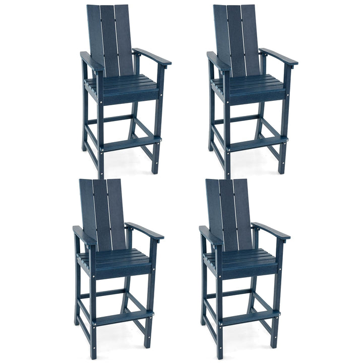 Giantex 52” Tall Adirondack Chair, HDPE Outdoor Bar Stool with Ergonomic Backrest