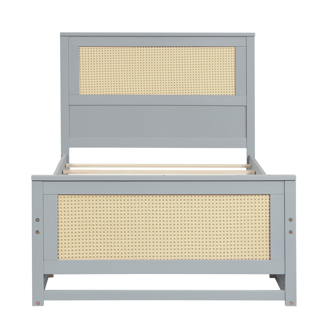 Giantex  Full/Twin Size Rattan Bed Frame with 2 Storage Drawers