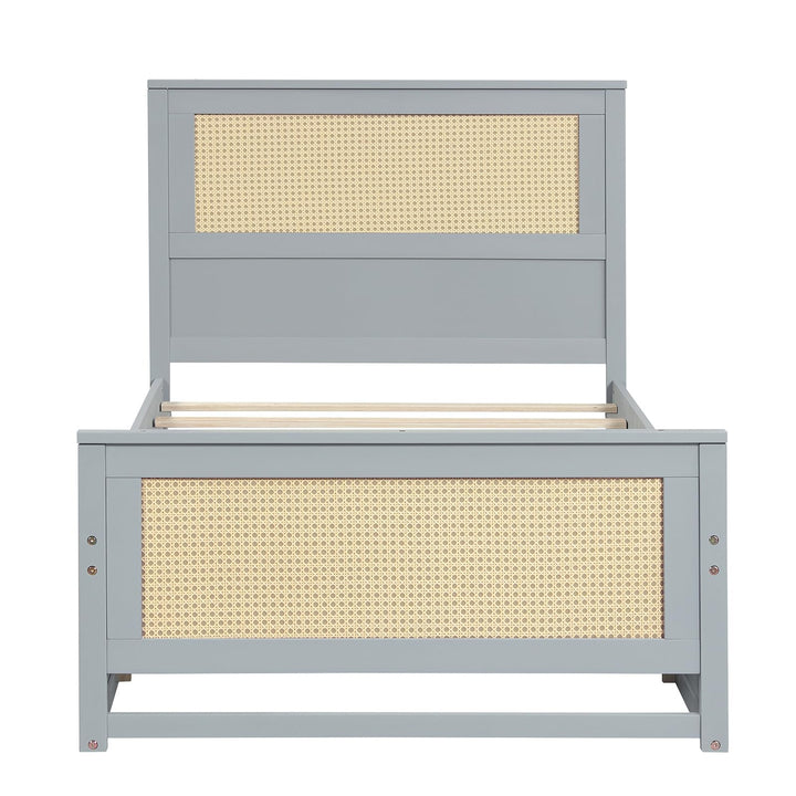 Giantex  Full/Twin Size Rattan Bed Frame with 2 Storage Drawers