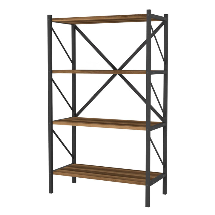 Giantex Modern Bookcase with Heavy-Duty Metal Frame (1/2)