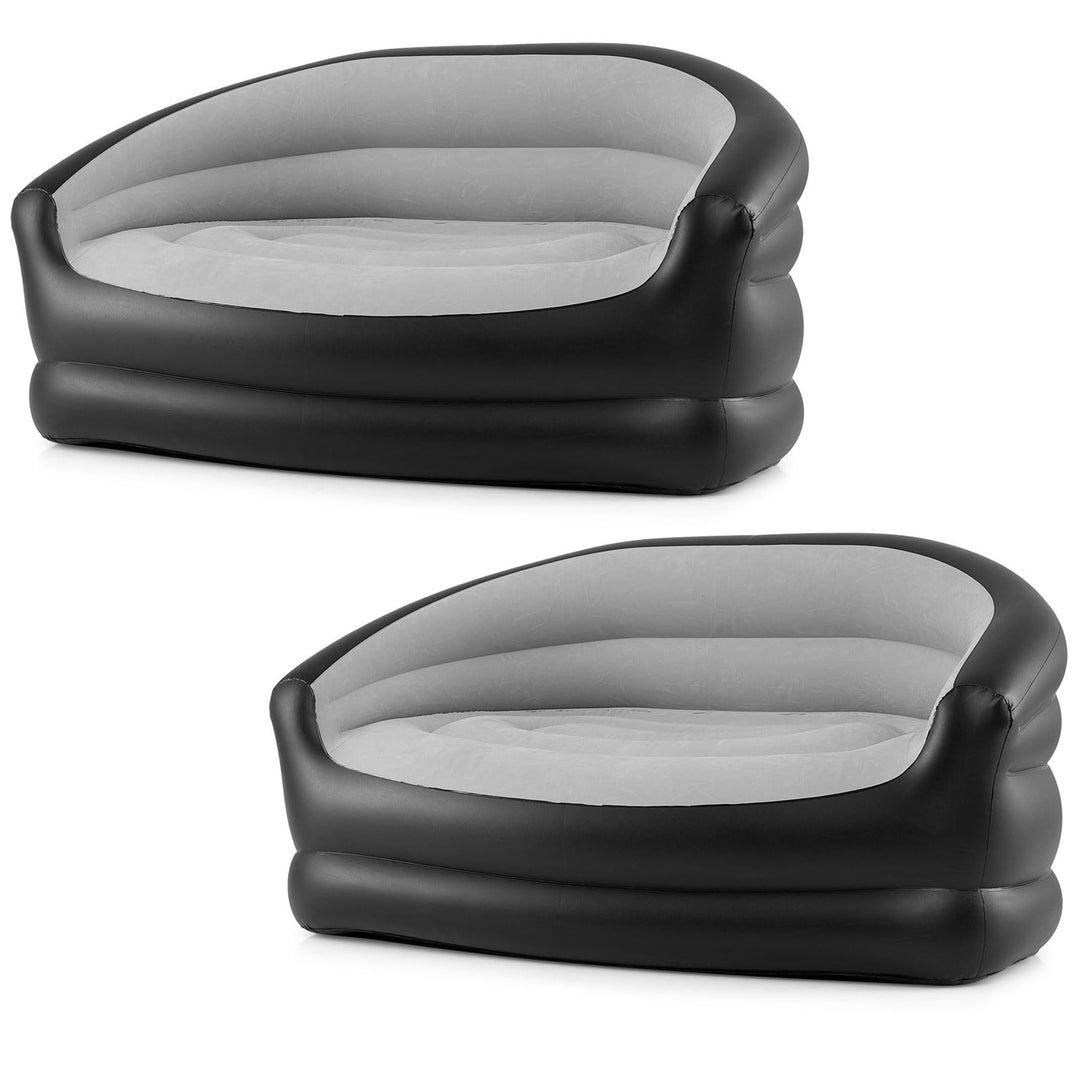 Giantex Inflatable Loveseat Couch Portable &amp; Foldable 2-Seater Air Sofa(1/2)
