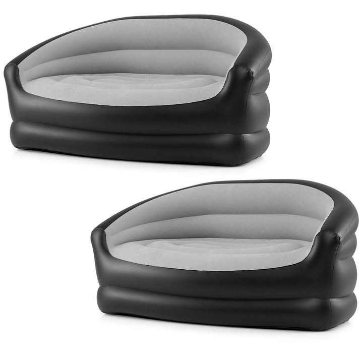 Giantex Inflatable Loveseat Couch Portable &amp; Foldable 2-Seater Air Sofa(1/2)