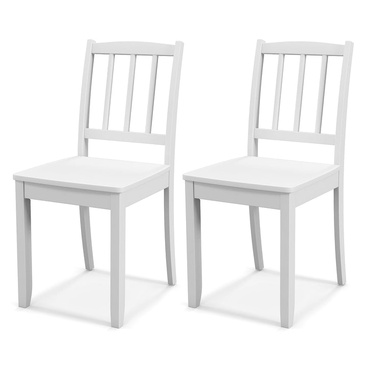 Giantex Farmhouse Dining Chairs Set of 2/4, Modern Kitchen Chairs w/Rubber Wood Legs &amp; Curved Backrest