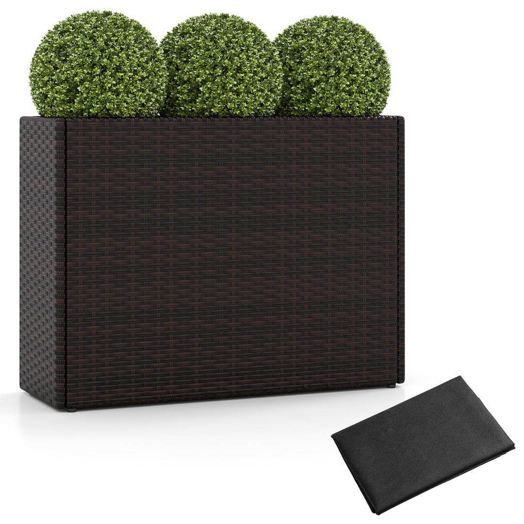 Giantex 32”x11”x24" Wicker Raised Garden Bed