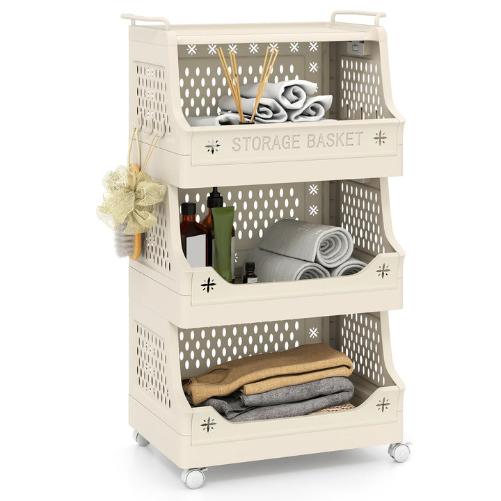 Giantex Rolling Laundry Cart with Wheels