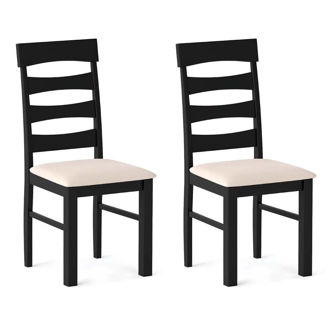 Giantex Dining Chairs Set of 2/4 with Padded Seat &amp; Rubber Wood Frame