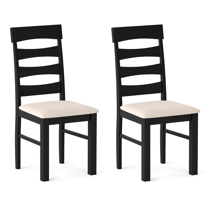 Giantex Dining Chairs Set of 2/4 with Padded Seat &amp; Rubber Wood Frame