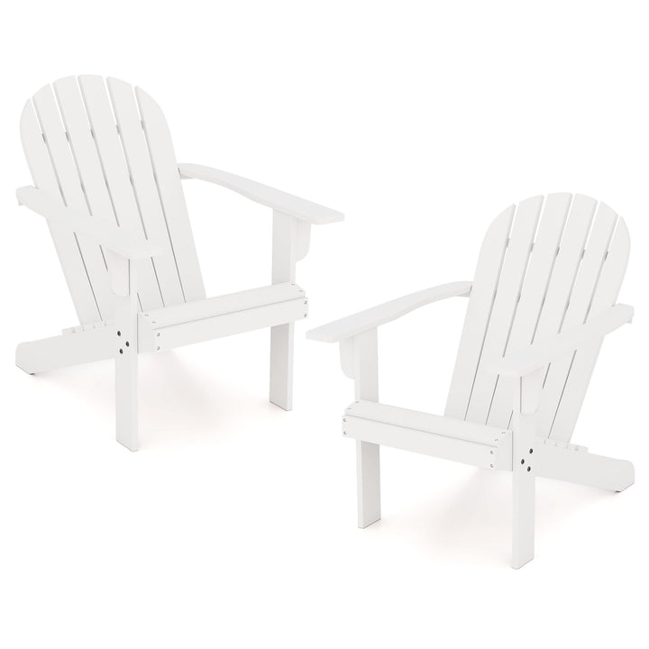 Giantex Acacia Wood Adirondack Chair Set of 1/2/4, Outdoor Fire Pit Chair with 105° Inclined Seat
