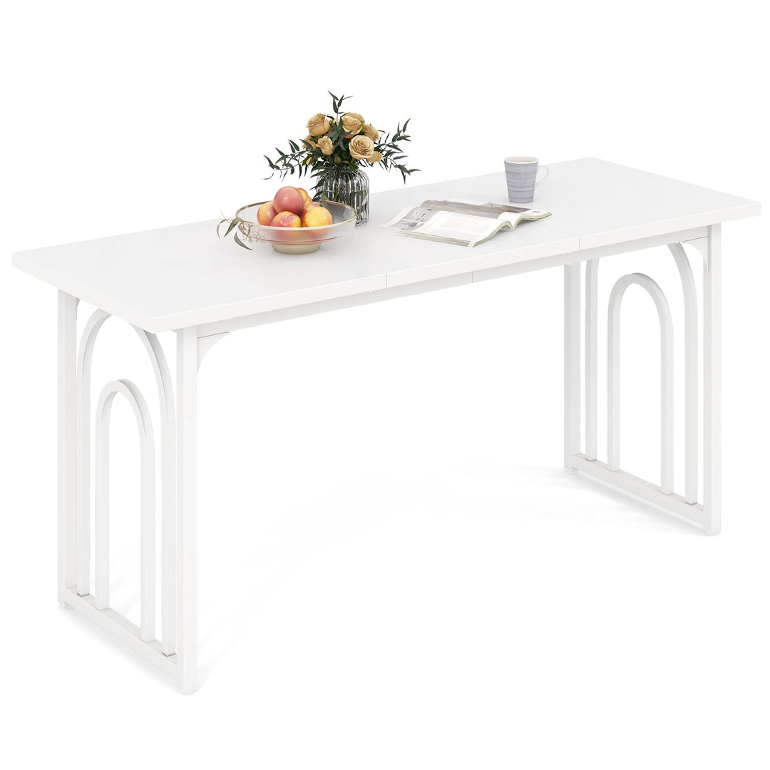 Giantex 63"x24" Large Kitchen Table with Heavy Duty Arched Metal Legs