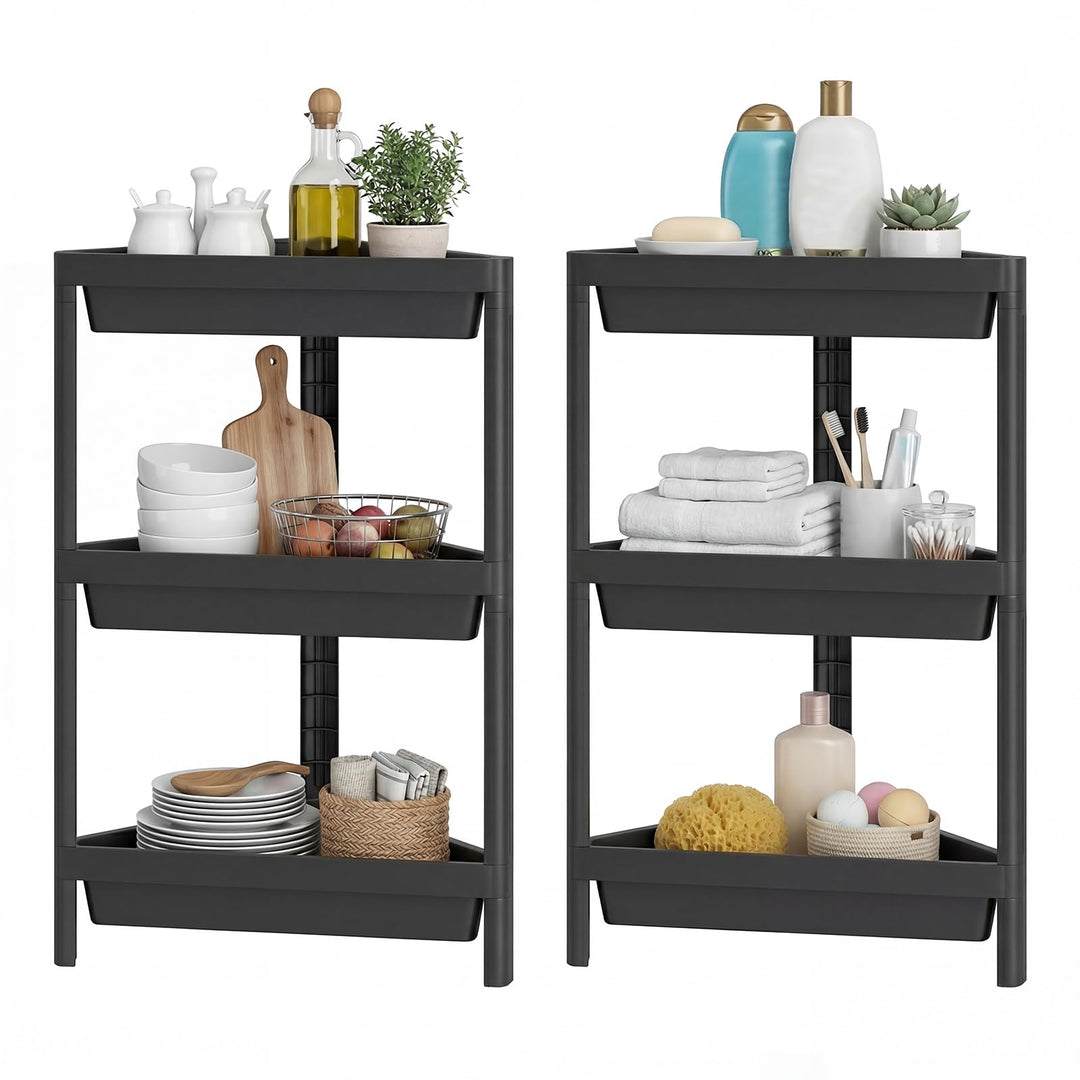 Giantex 3-Tier Corner Shower Caddy 2-Pack with Detachable Design
