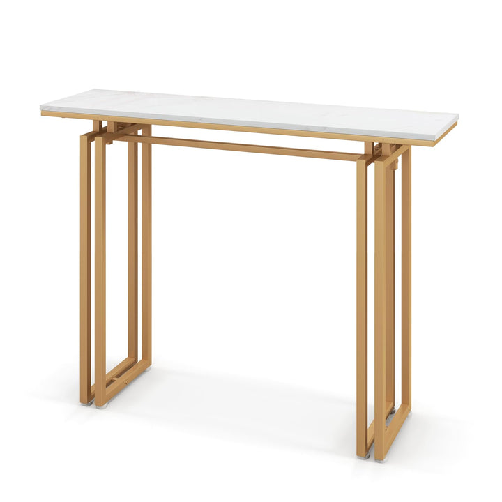 Giantex 43.5" Console Table for Entryway - Faux Marble Sofa Table