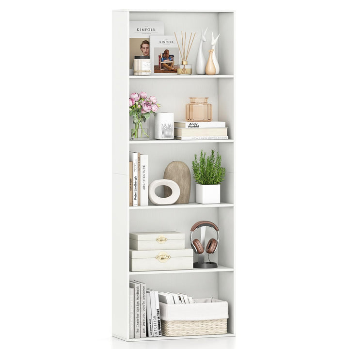 Giantex 5-Tier Bookshelf Freestanding Bookcase with 5 Open Shelf