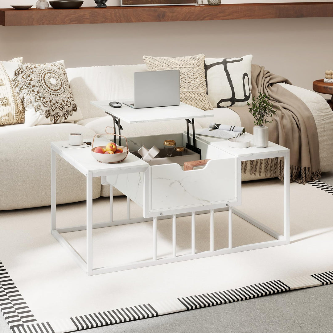 Giantex Modern Center Table with Hidden Storage Compartment