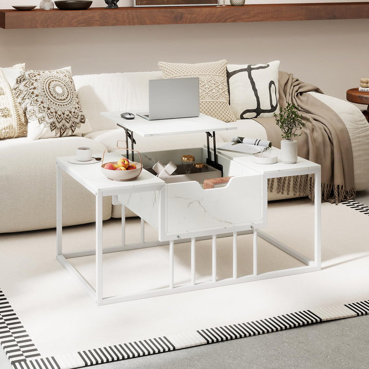Giantex Modern Center Table with Hidden Storage Compartment