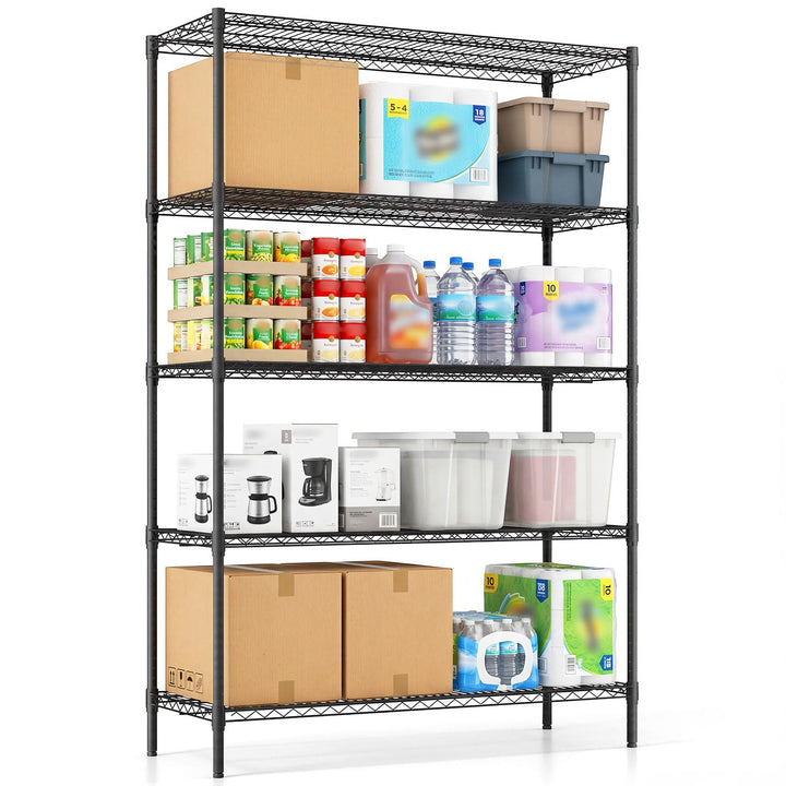 Giantex 5-Tier Metal Storage Shelving Unit with V-Shaped Wire Rack