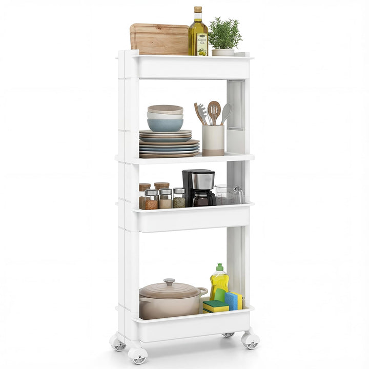 Giantex 4-Tier Slim Rolling Storage Cart for Kitchen