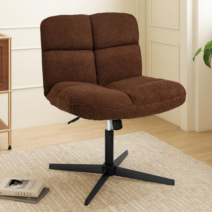 Giantex Criss Cross Chair No Wheels, Armless Cross Legged Office Desk Chair